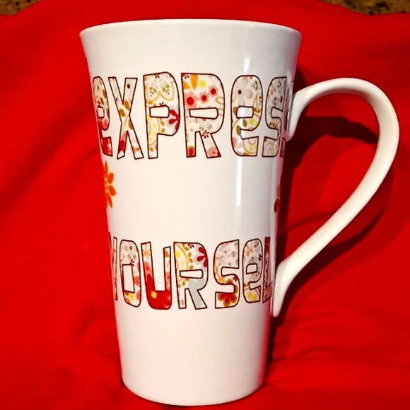 222 FIFTH PTS International Other - EXPRESS YOURSELF Tall Fine Porcelain Mug. By: 222 FIFTH PTS International.